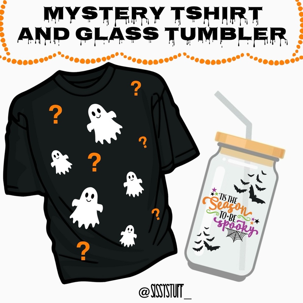 🕷️NEW MYSTERY TSHIRT & TUMBLER SET🎃